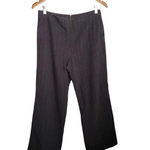 Anne Klein brown striped wool blend pants size 10